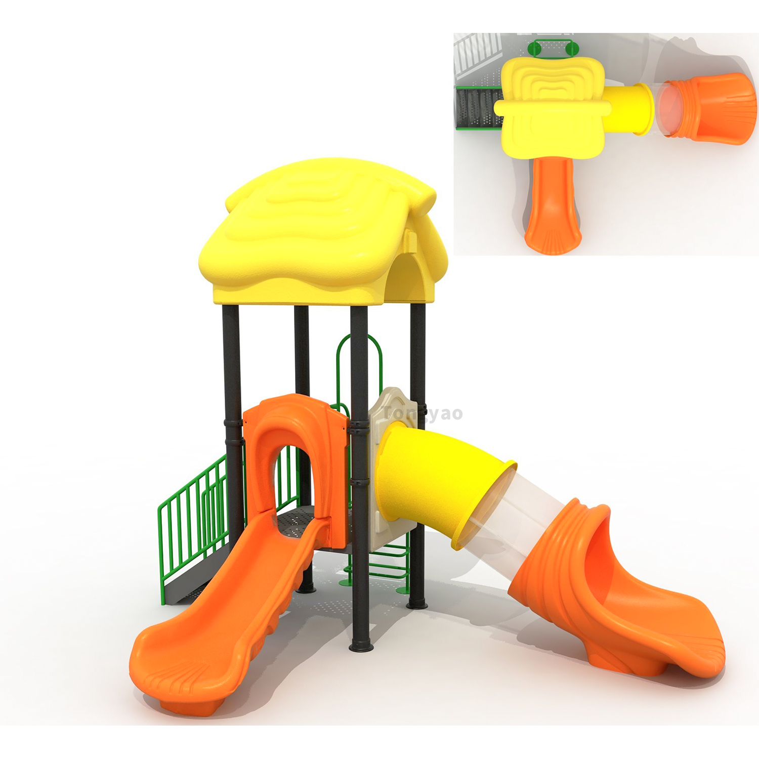 Kids Outdoor Monkey Bars - Kids Small Slide With Monkey bar