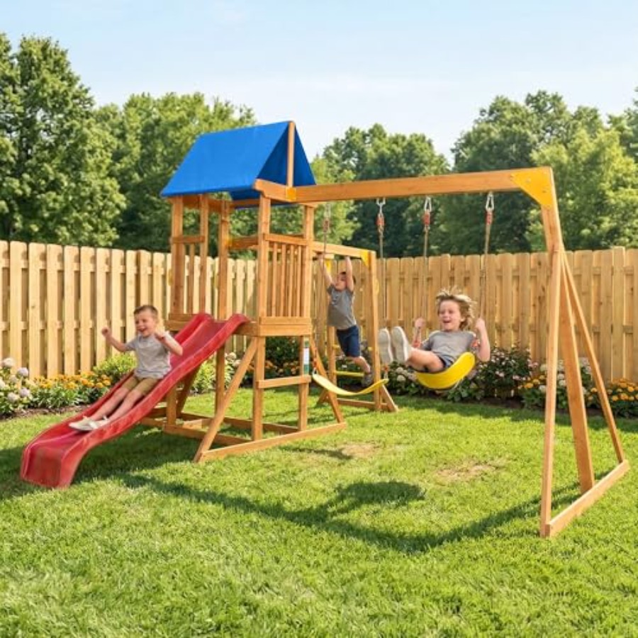 Kids Outdoor Monkey Bars - Backyard playground set with monkey bars: