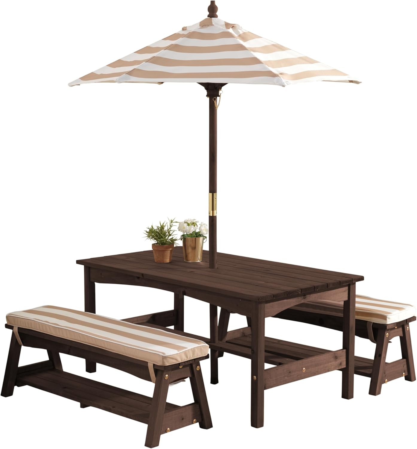 Kids Outdoor Umbrella For Table - Outdoor Wooden Table & Bench Set