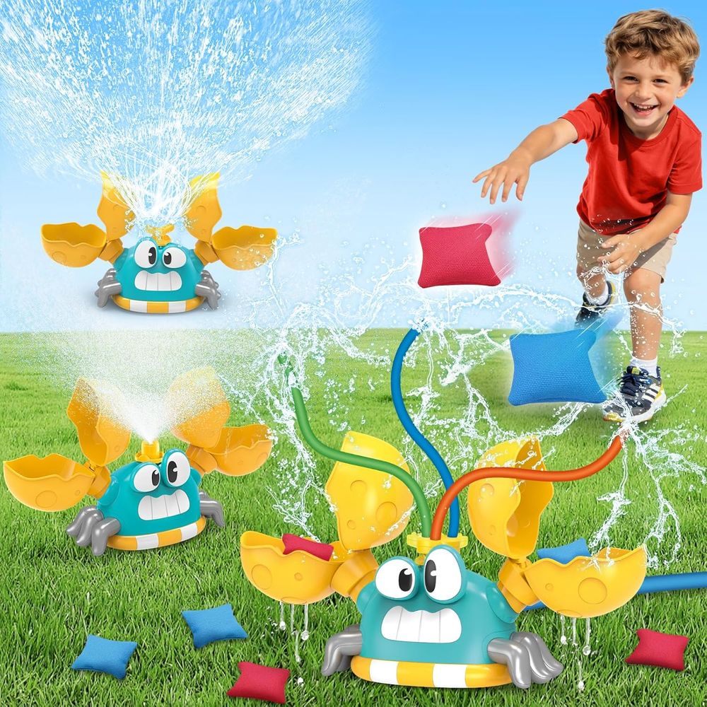 Kids Outdoor Toys B&Q - 4-in-1 Water Sprinkler Crab Toy, Kids