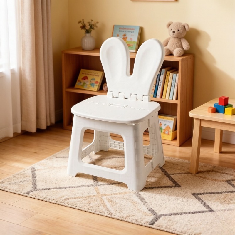 2PCS Thickened Rabbit Cartoon  - Kids Outdoor Folding Chair recensione e prezzo