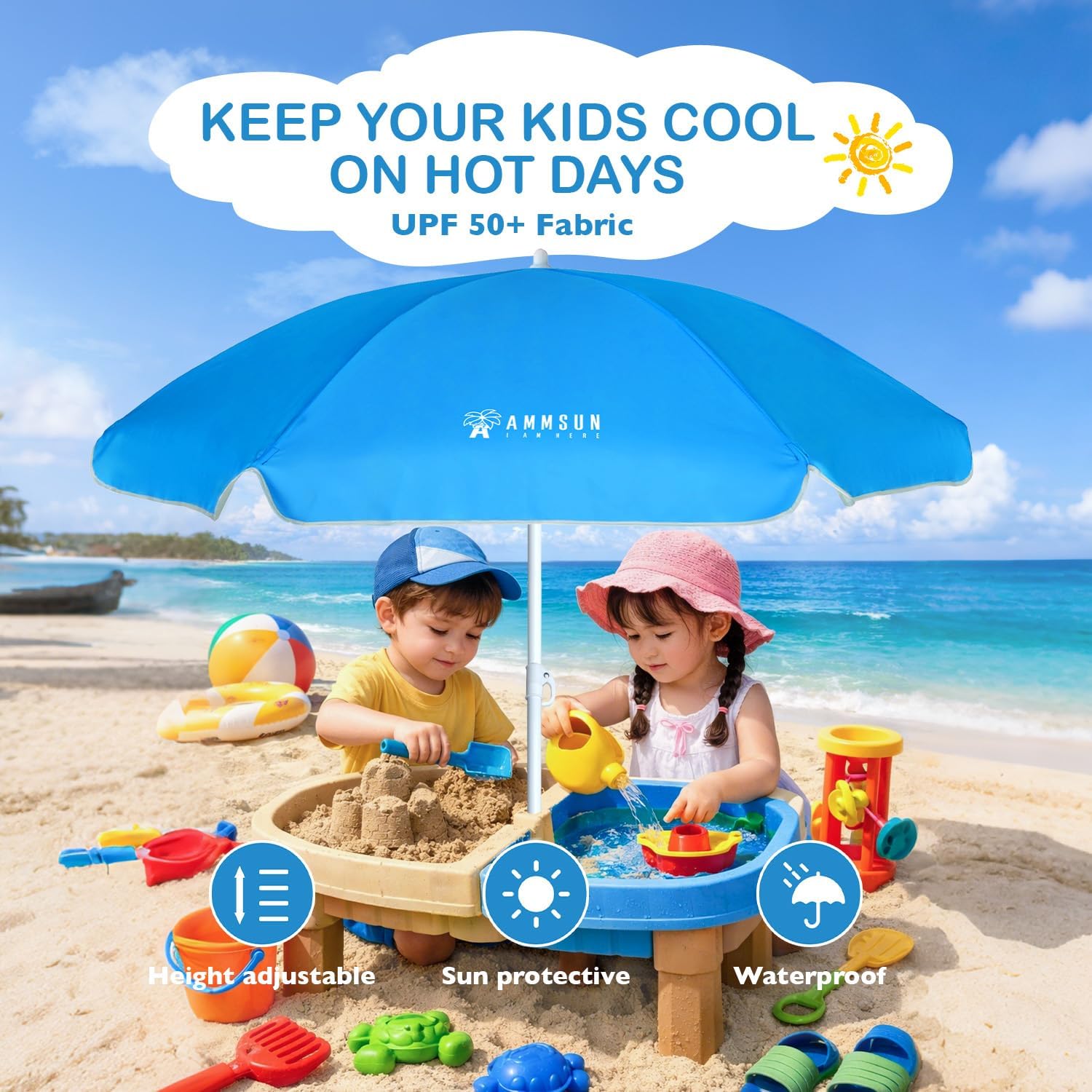 5ft Beach Umbrella for Sand an - Kids Outdoor Play recensione e prezzo