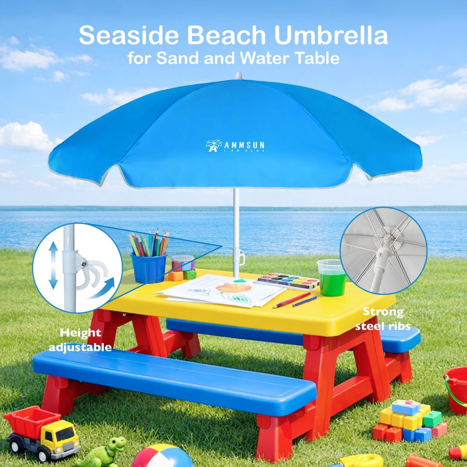 5ft Beach Umbrella for Sand an - Kids Outdoor Play recensione e prezzo