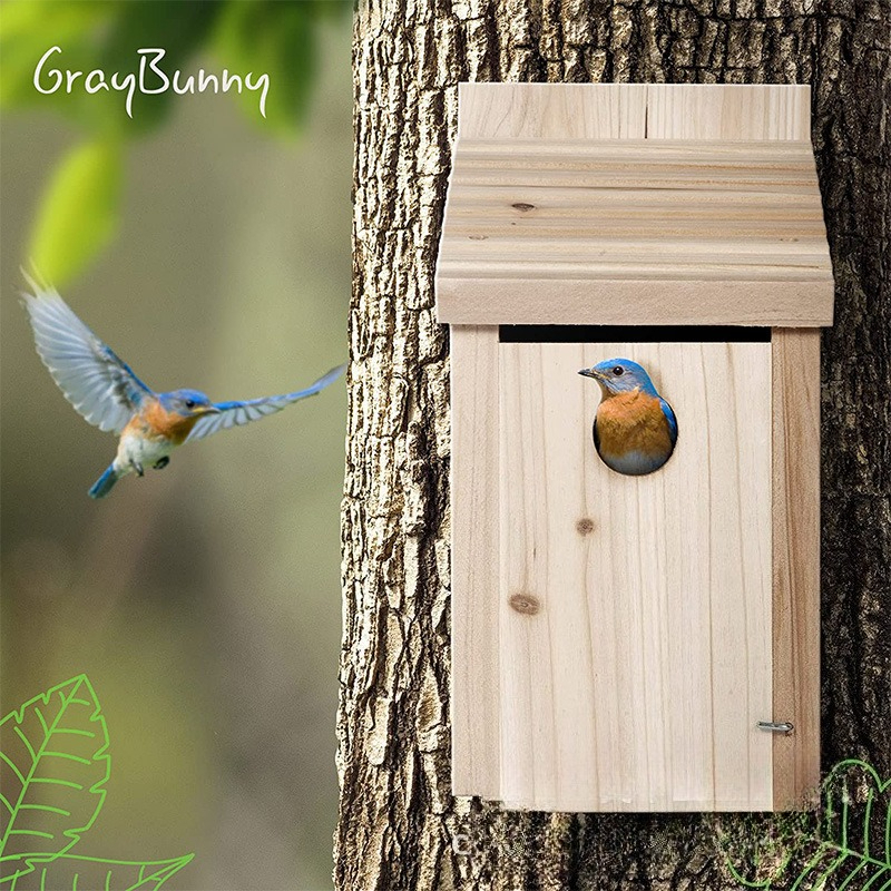 Outdoor Wooden Bird House Nest - Kids Outdoor Garden Toys recensione e prezzo