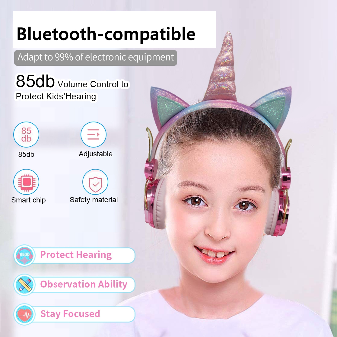 Cute Unicorn Wireless Earphone - Kids Outdoor Music recensione e prezzo