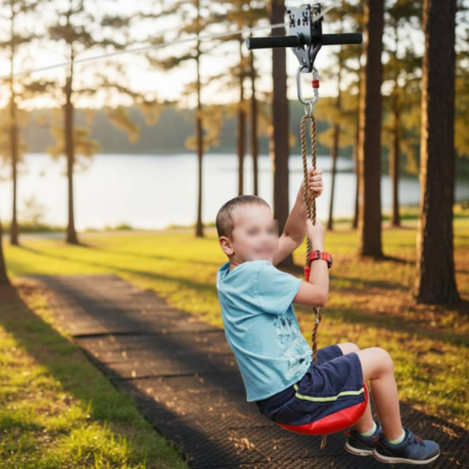 Kids Zipline Pulley Set DIY Zi - Kids Outdoor Zipline recensione e prezzo
