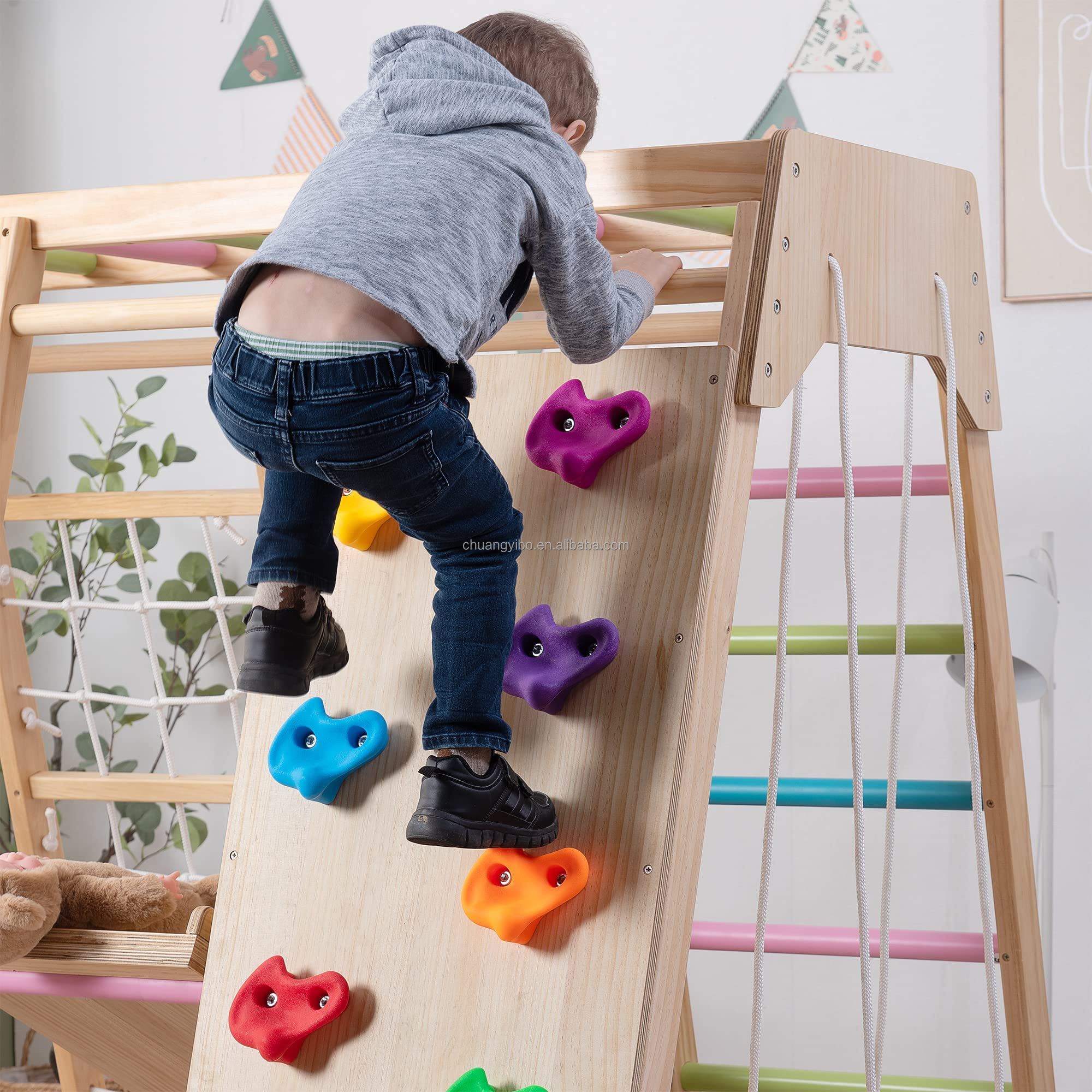 Climbing Walls Amusement Park  - Kids Outdoor Swing Set With Slide recensione e prezzo