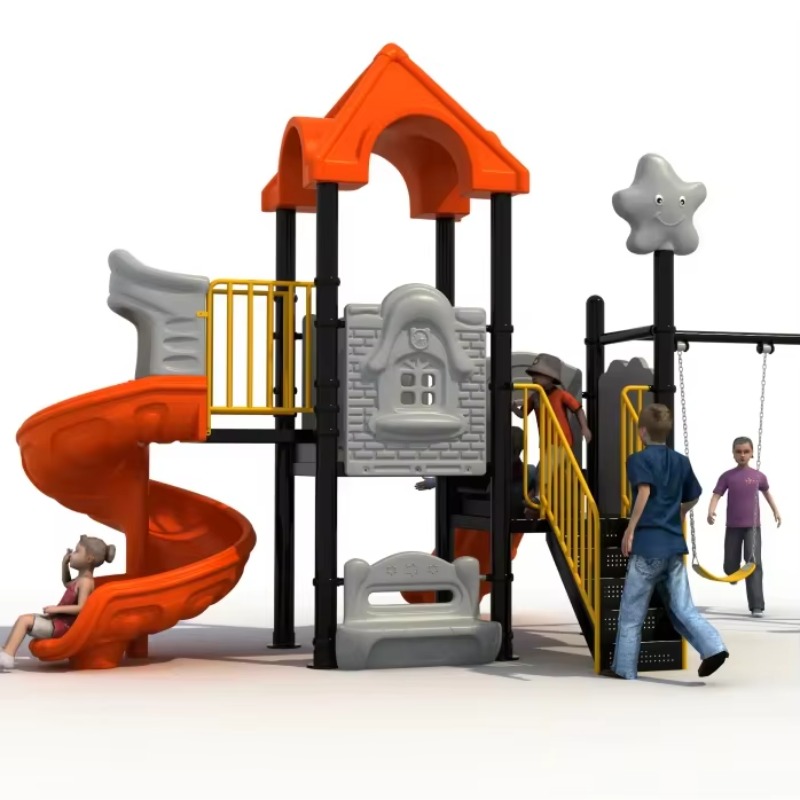 Outdoor Steel Plastic Swing Se - Kids Outdoor Swing Set With Slide recensione e prezzo