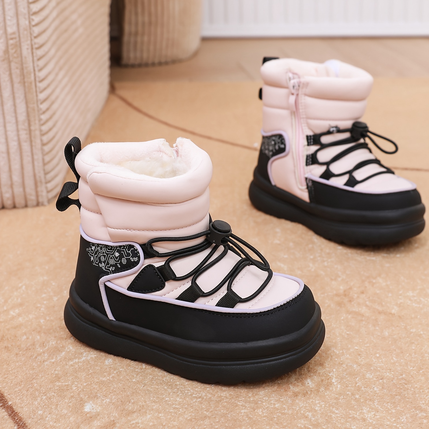 Children Warm Snow Boots Side  - Kids Outdoor Zipline recensione e prezzo