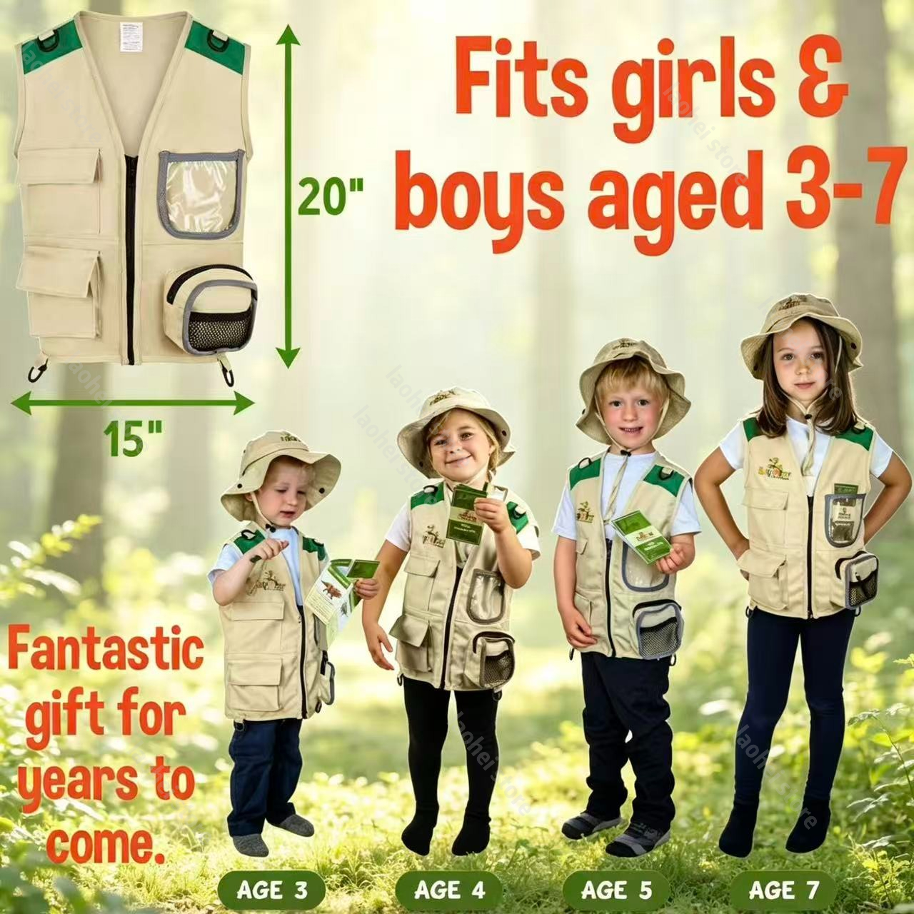 Kids Explorer Vest and Hat Cos - Kids Outdoor Play recensione e prezzo