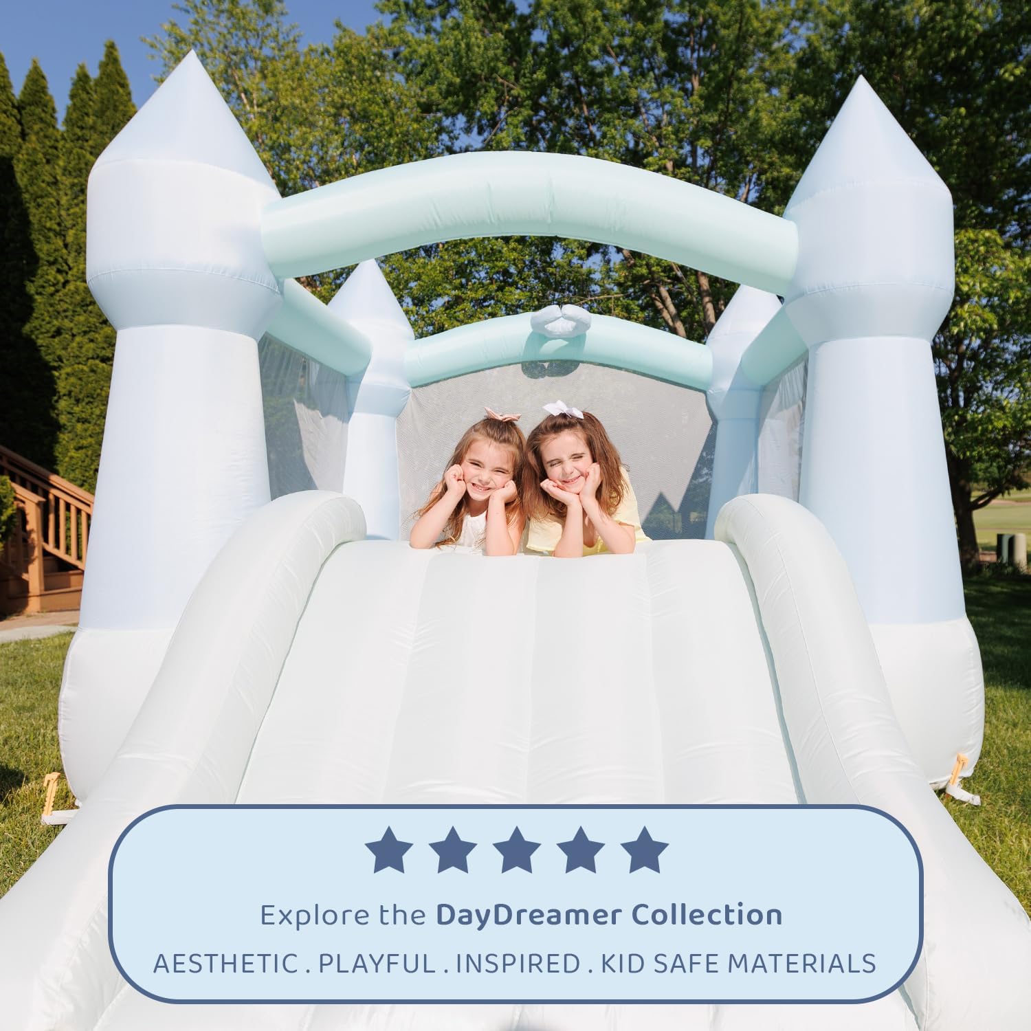 Pastel Bounce House with Slide - Kids Outdoor Play recensione e prezzo