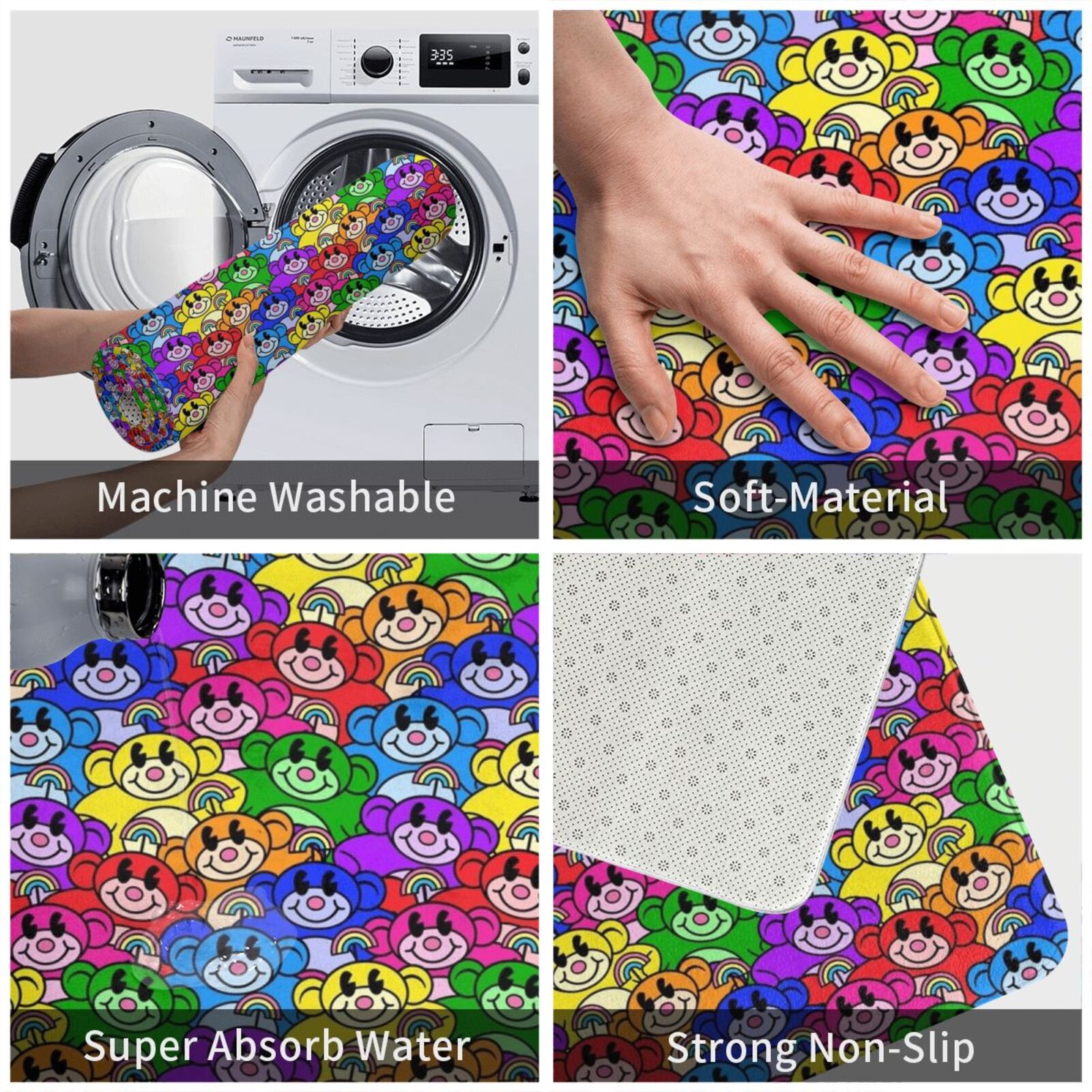 Rainbow Monkeys Carpet Mat Rug - Kids Outdoor Monkey Bars recensione e prezzo