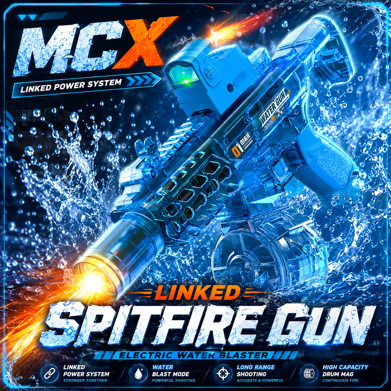 Electric Water Gun Flashing Li - Kids Outdoor Music recensione e prezzo