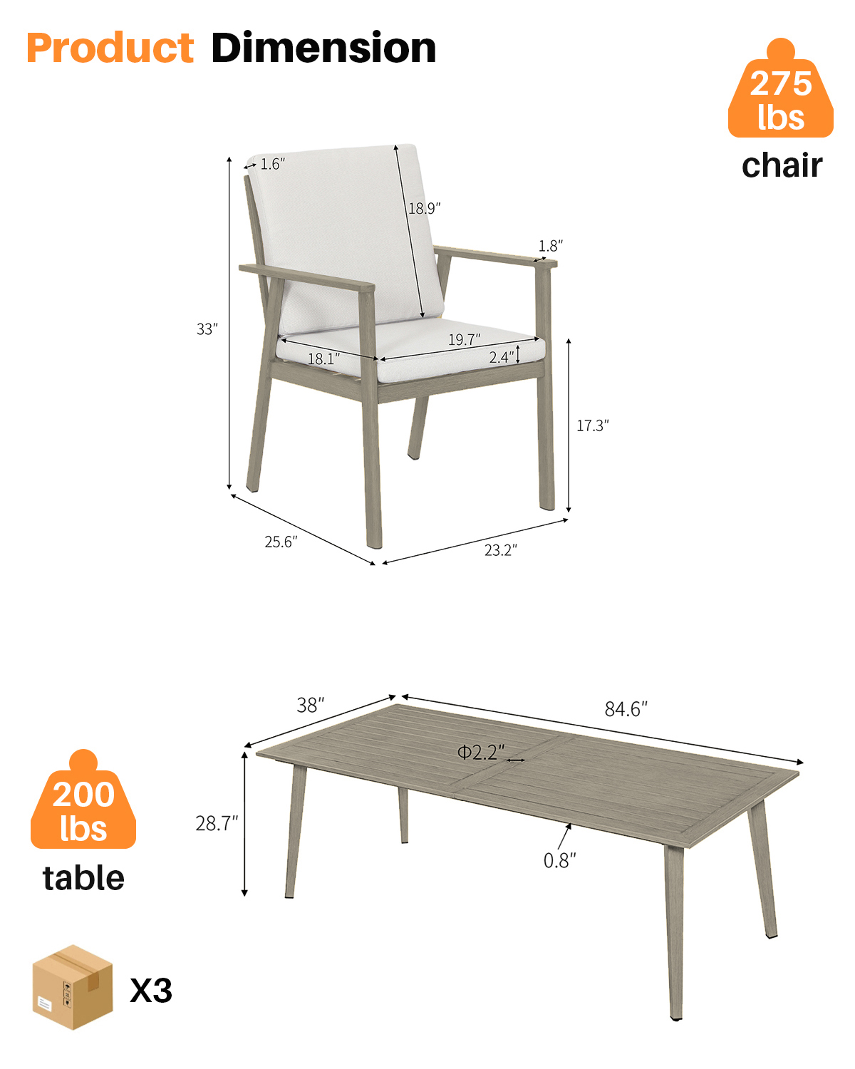 SeeHill 9-Piece Patio Dining S - Kids Outdoor Dining Table recensione e prezzo