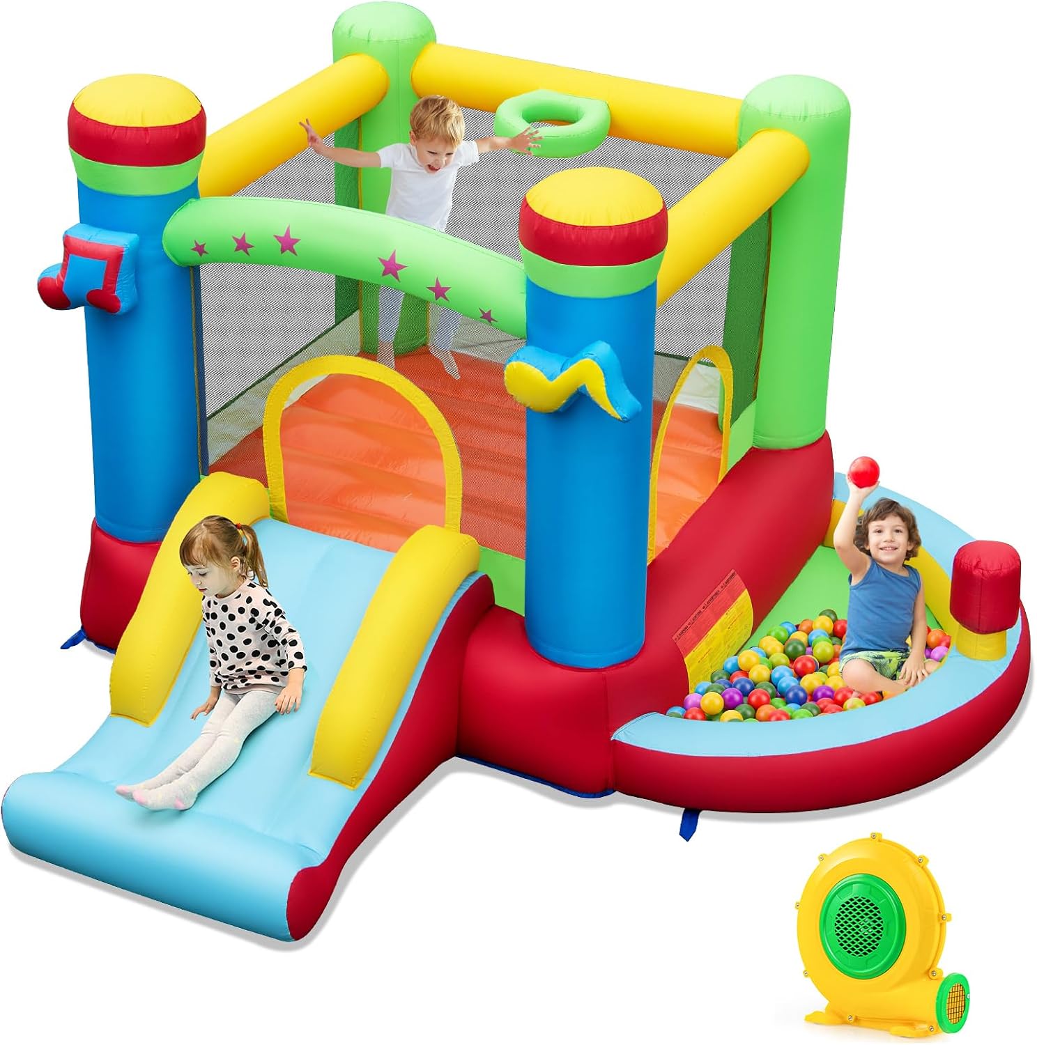 Inflatable Bounce House with B - Kids Outdoor Play recensione e prezzo