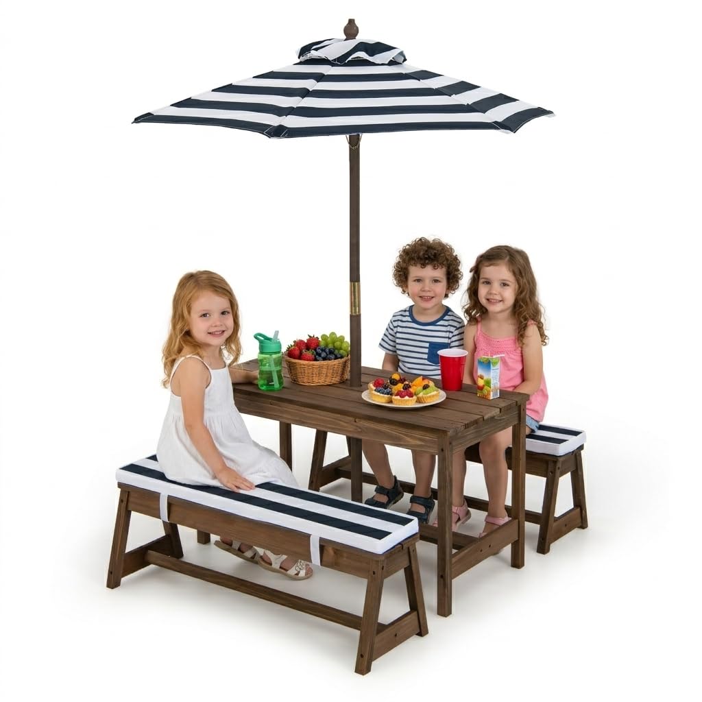 Height Adjustable Wooden Kids  - Kids Outdoor Umbrella For Table recensione e prezzo