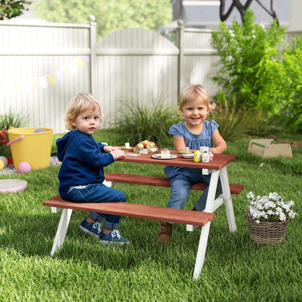 Kids Picnic Table Set, Wooden  - Kids Outdoor Toys B&Q recensione e prezzo