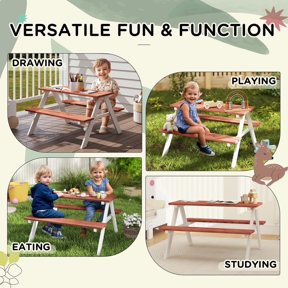 Kids Picnic Table Set, Wooden  - Kids Outdoor Toys B&Q recensione e prezzo