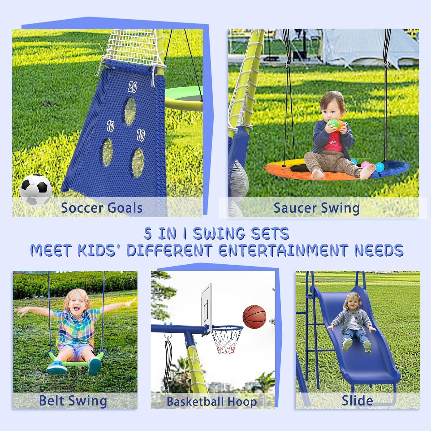 Swing Set for Kids Outdoor Swi - Kids Outdoor Swing Set With Slide recensione e prezzo