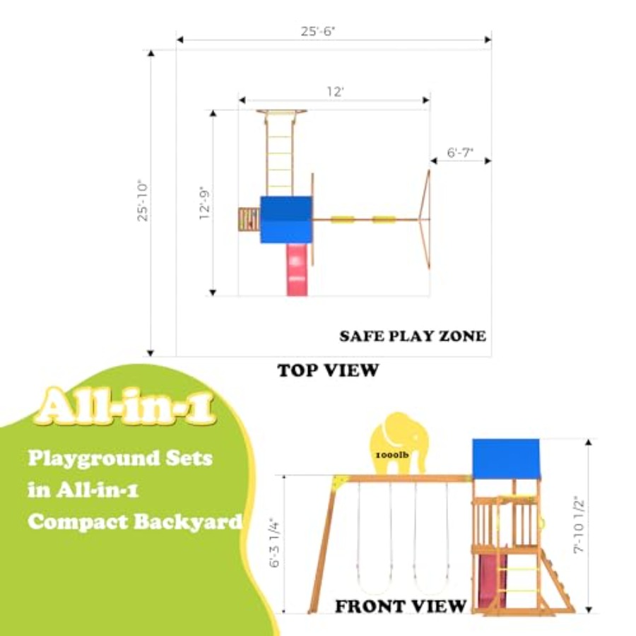 Backyard playground set with m - Kids Outdoor Monkey Bars recensione e prezzo