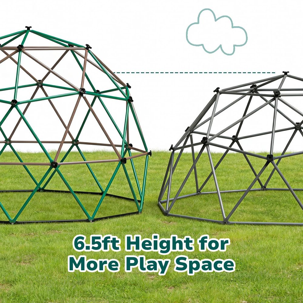 6.5 FT Tall Climbing Dome with - Kids Outdoor Monkey Bars recensione e prezzo