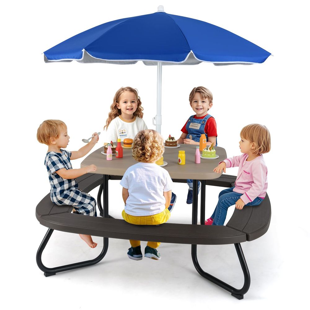 Kids Picnic Table, 8 Person To - Kids Outdoor Umbrella For Table recensione e prezzo