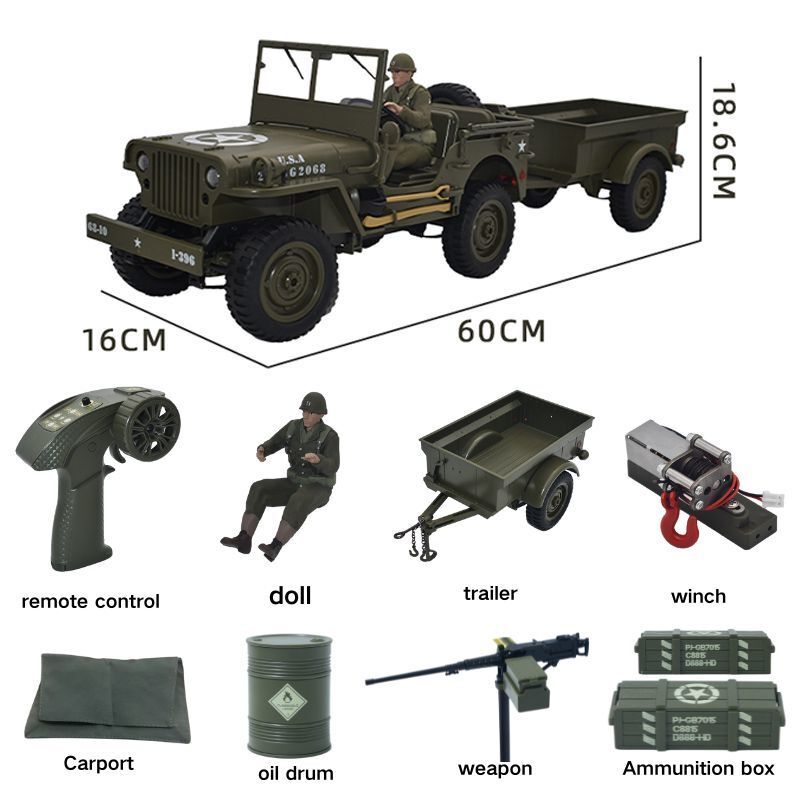 JJRC C8815 Rc car 1941 JEEP WI - Kids Outdoor Vehicles recensione e prezzo