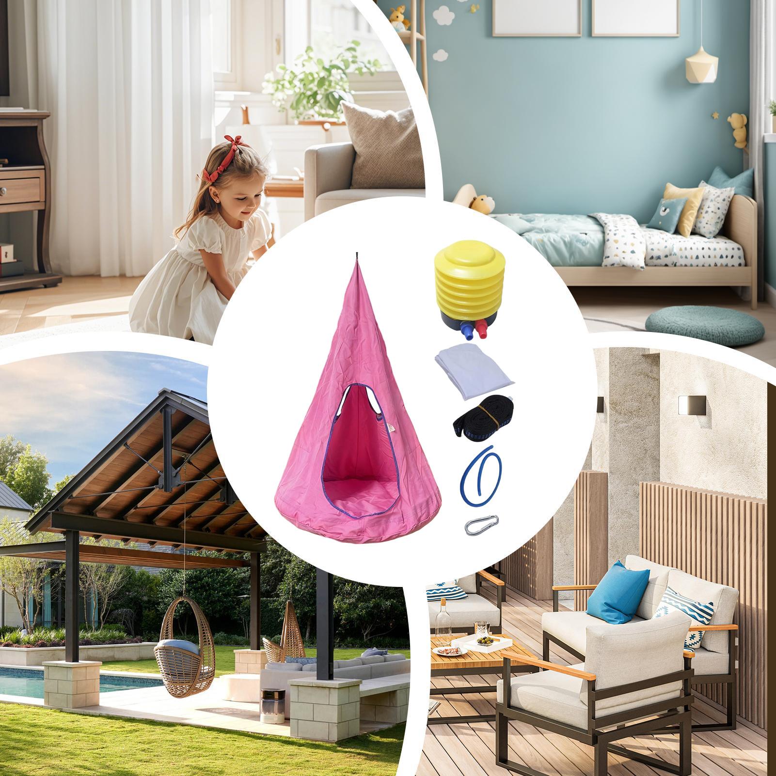 Kids Pod Swing Seat With Cushi - Kids Outdoor Nest Swing recensione e prezzo