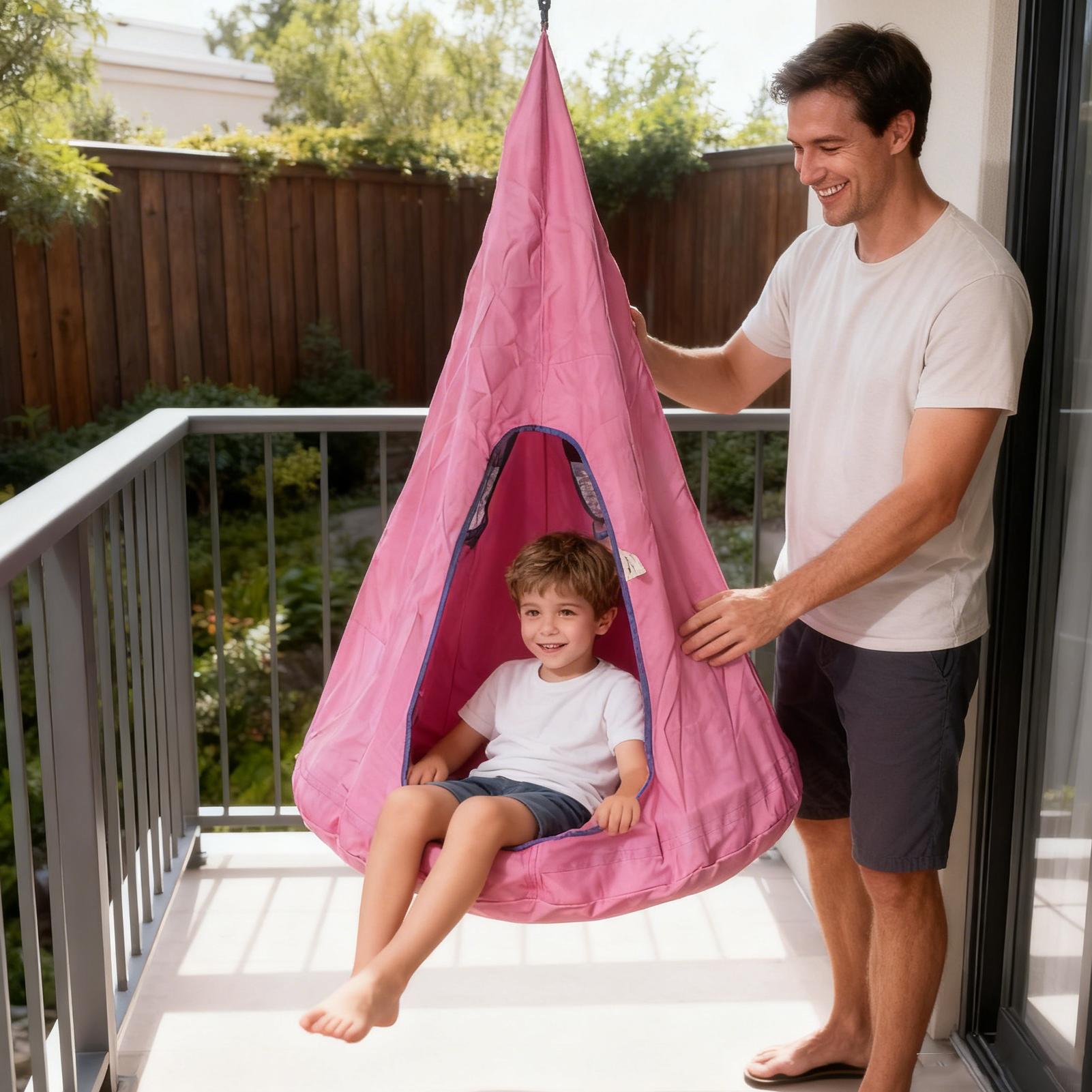 Kids Pod Swing Seat With Cushi - Kids Outdoor Nest Swing recensione e prezzo