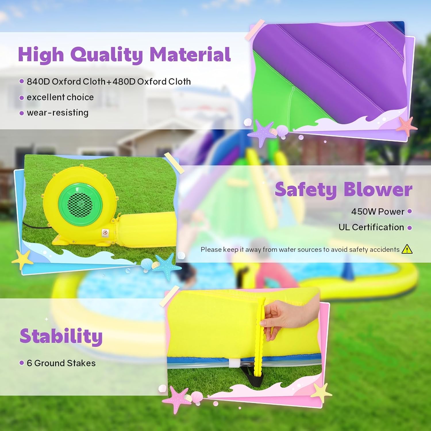 13x14FT Inflatable Bounce Hous - Kids Outdoor Play recensione e prezzo