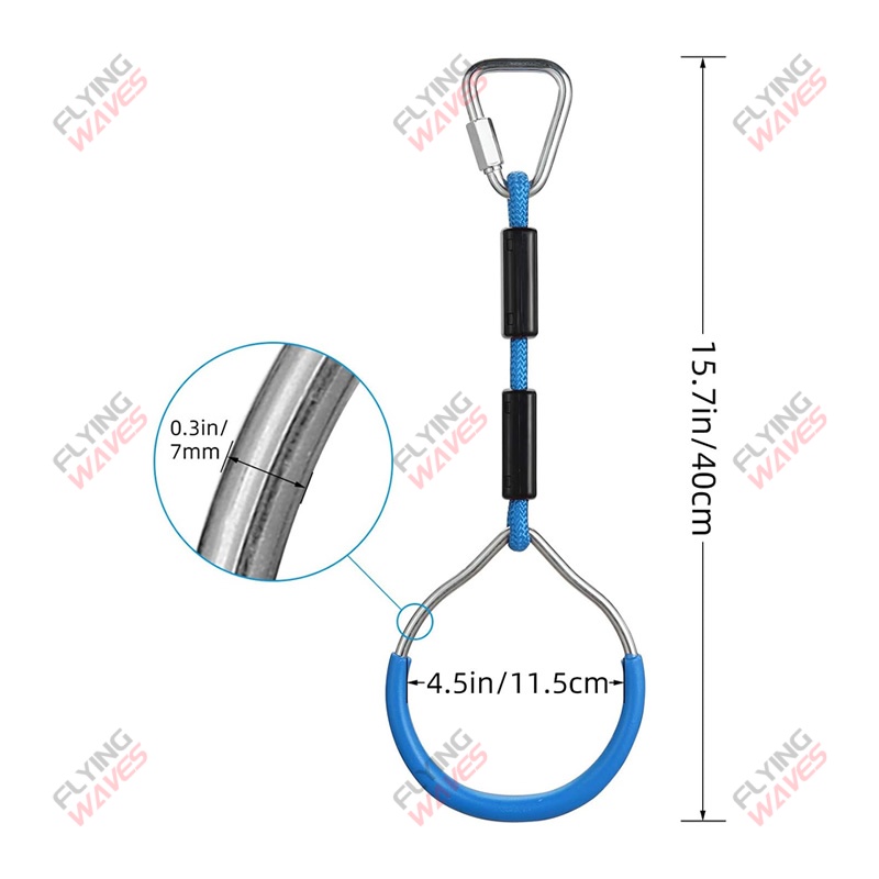 Kids Hanging GYM Ring Swing Cl - Kids Outdoor Monkey Bars recensione e prezzo