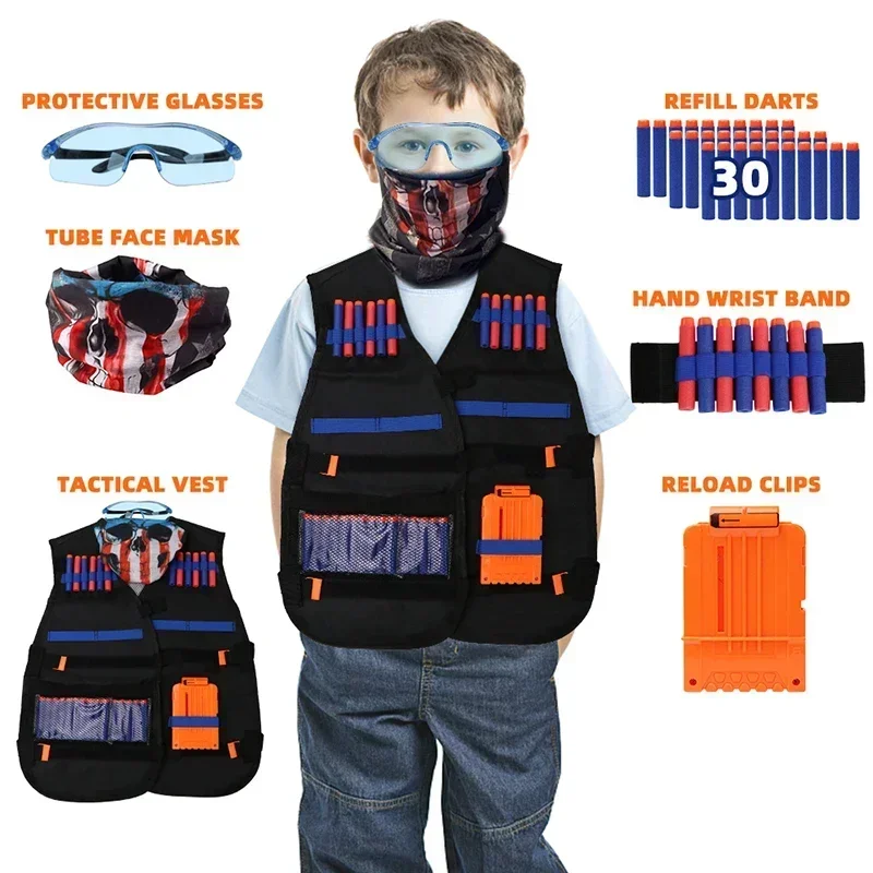 B NEW Kids Tactical Vest Suit  - Kids Outdoor Toys B&Q recensione e prezzo