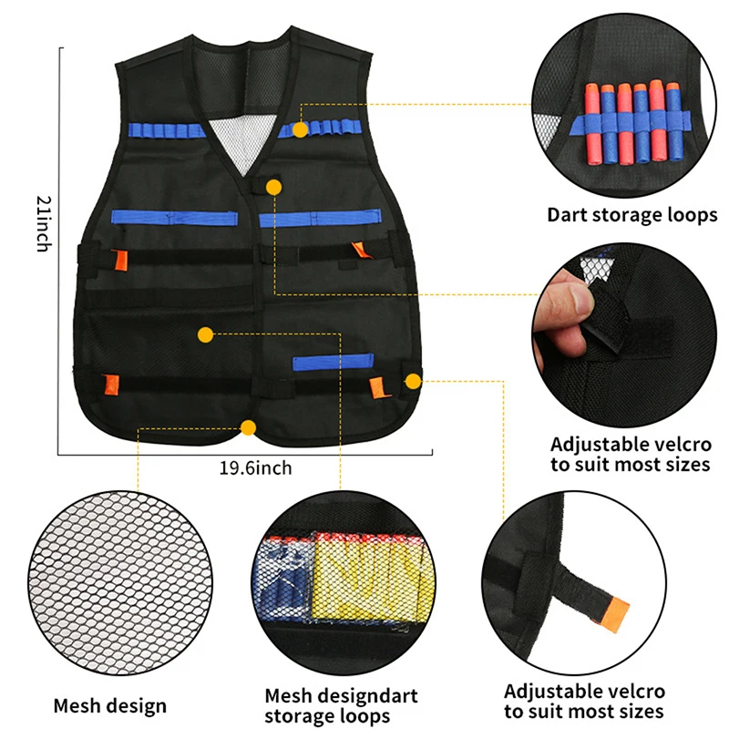 B NEW Kids Tactical Vest Suit  - Kids Outdoor Toys B&Q recensione e prezzo