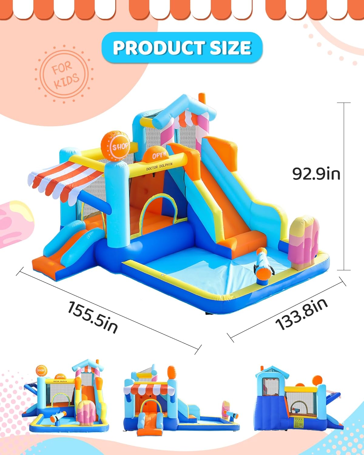 Kids Inflatable Bounce House w - Kids Outdoor Play recensione e prezzo