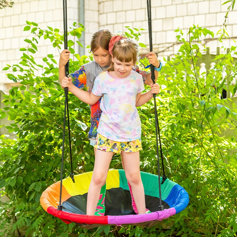 Kids Saucer Swing Outdoor Roun - Kids Outdoor Nest Swing recensione e prezzo