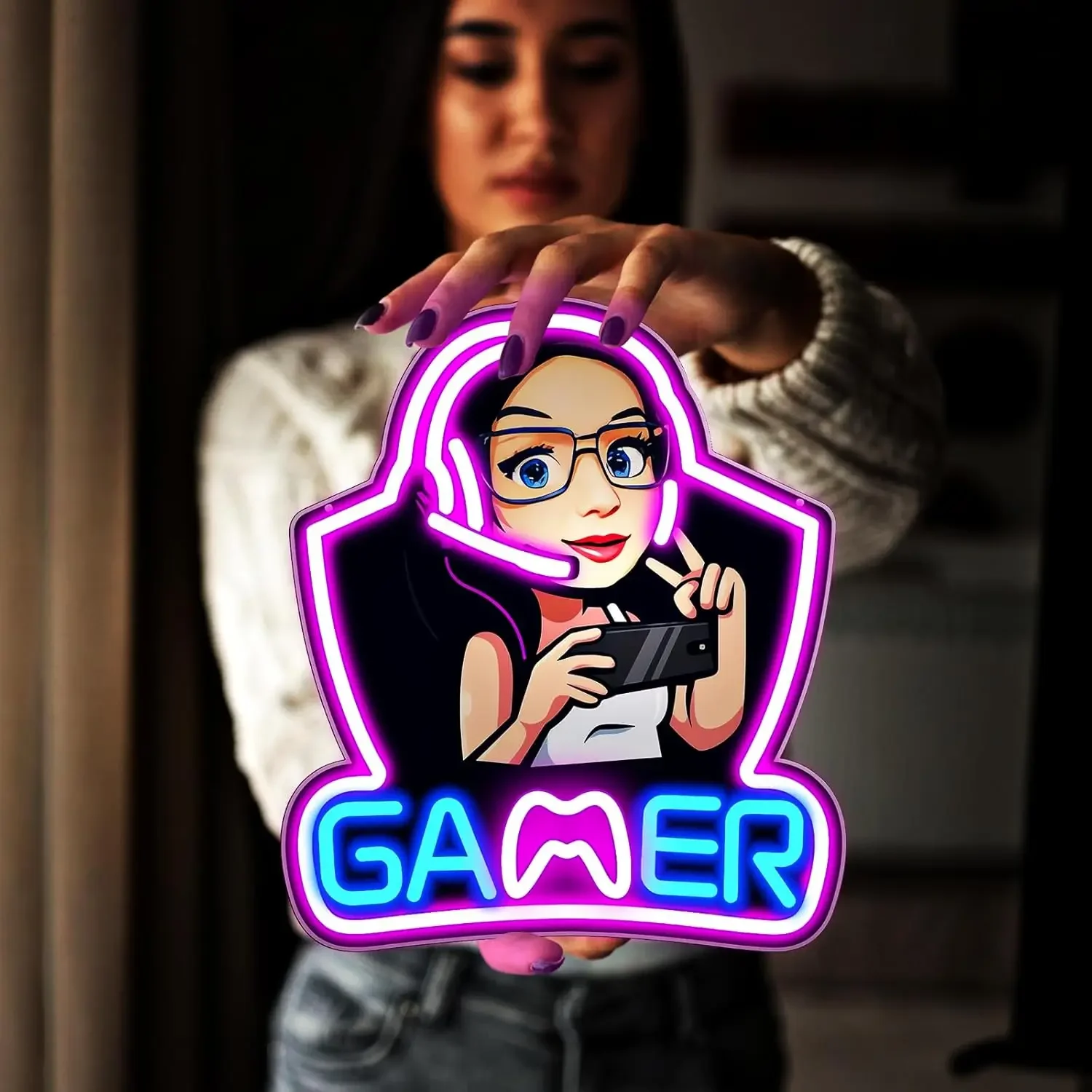 Monkey Gamer Neon Sign USB Dim - Kids Outdoor Monkey Bars recensione e prezzo