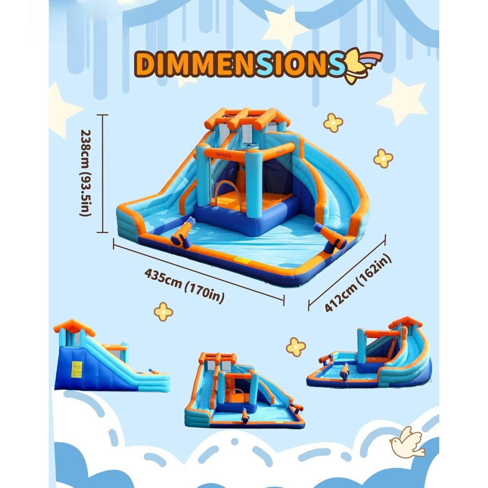 Large Water Slide Bounce House - Kids Outdoor Play recensione e prezzo