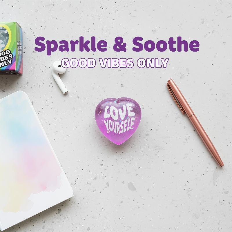 Soft Glitter Heart Squeeze Toy - Kids Outdoor Quotes recensione e prezzo
