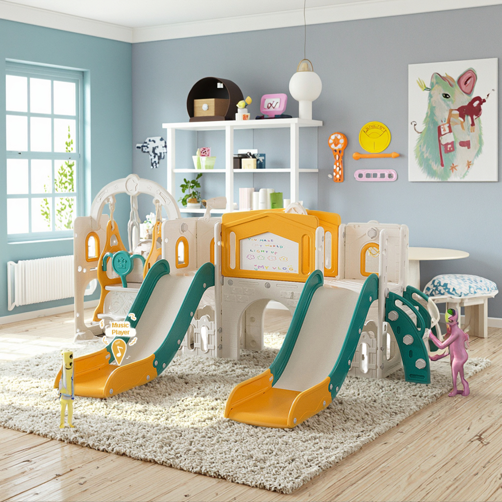Double Slide Set Toddlers Indo - Kids Outdoor Swing Set With Slide recensione e prezzo