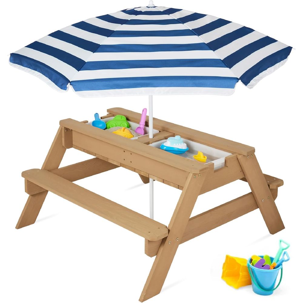 Kids Picnic Table with Umbrell - Kids Outdoor Umbrella For Table recensione e prezzo