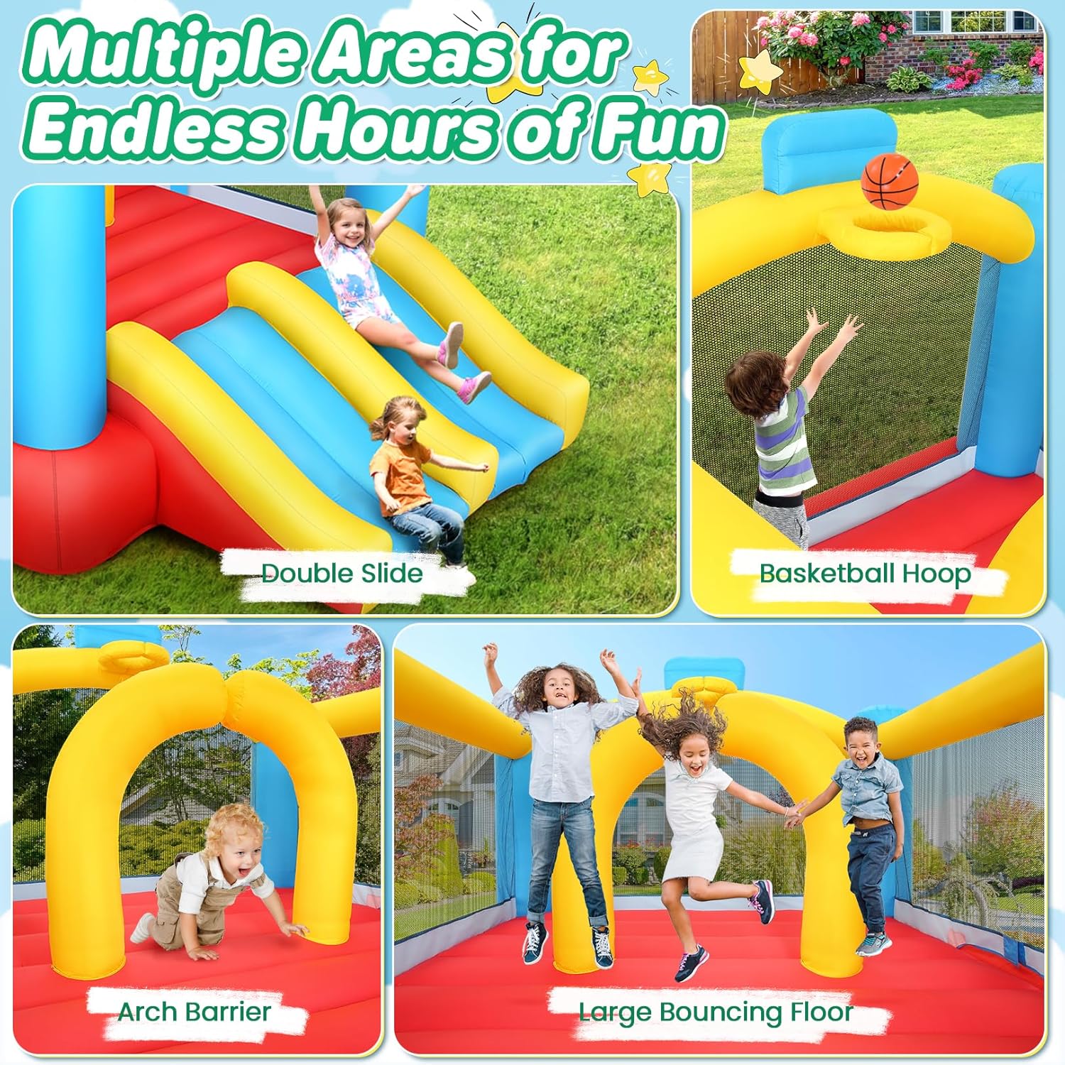 Kids Inflatable Bouncy Castle  - Kids Outdoor Play recensione e prezzo