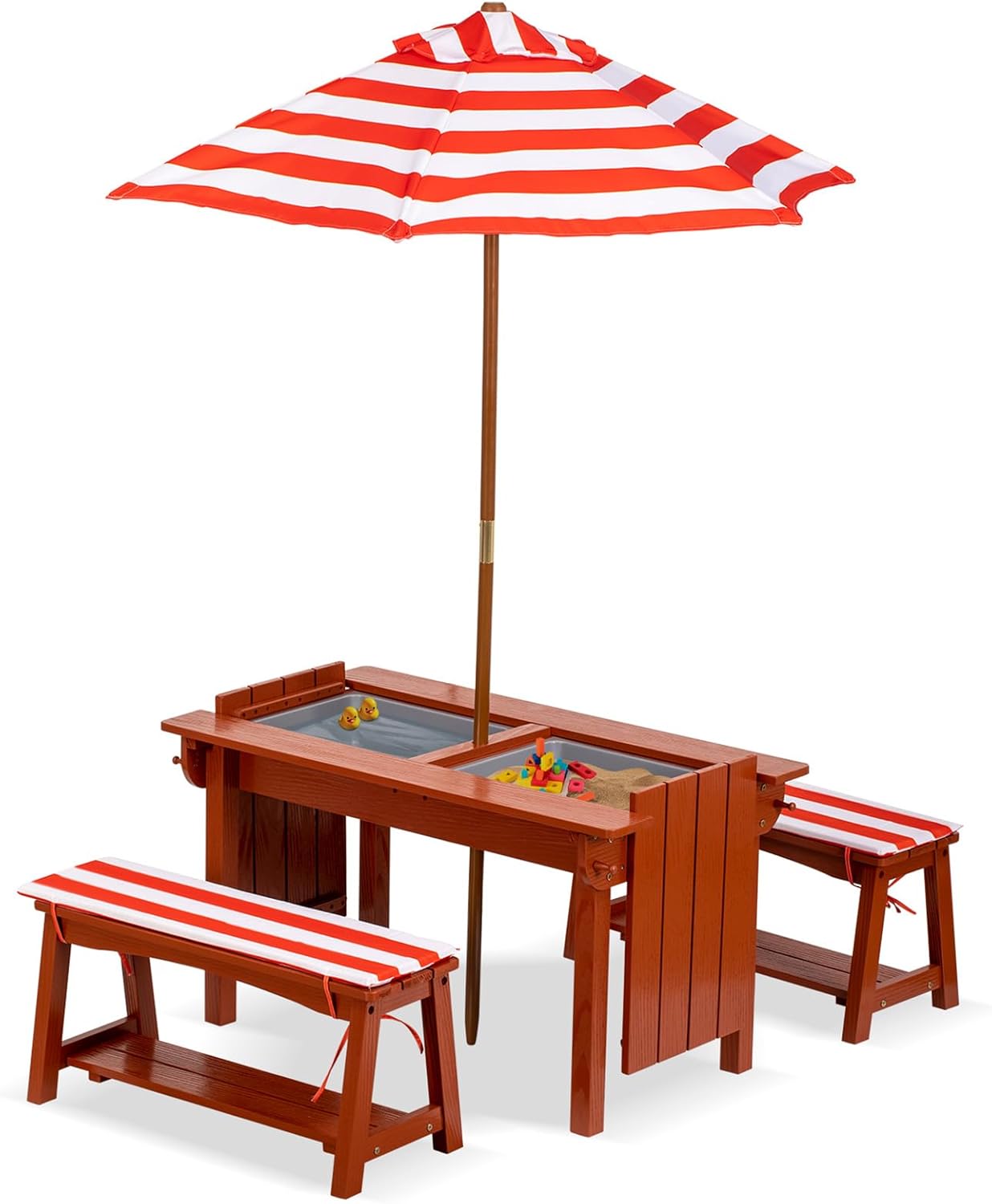 Kids Picnic Table with Umbrell - Kids Outdoor Umbrella For Table recensione e prezzo