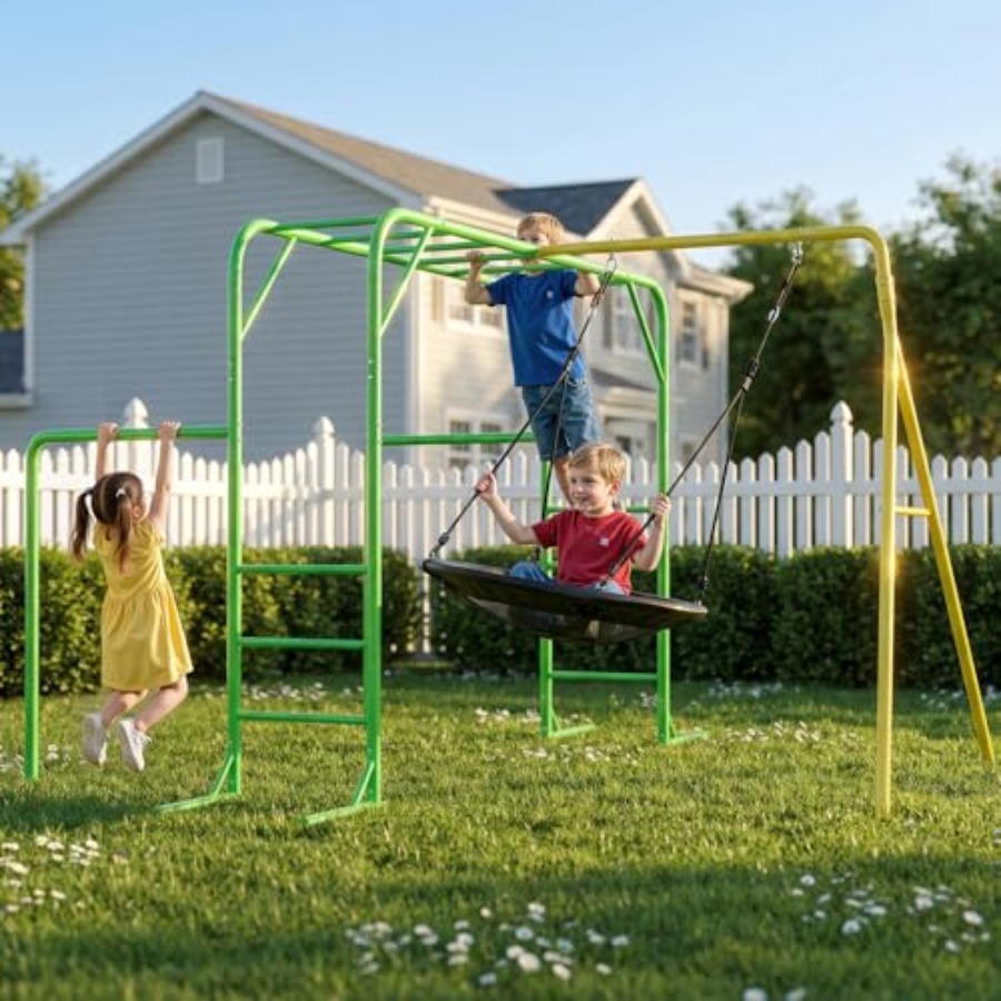 Monkey Bars Set for Backyard w - Kids Outdoor Monkey Bars recensione e prezzo